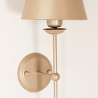 Arandela Parede Luminária Tocheiro Cúpula Metal Champagne