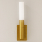 Arandela Parede Luminária Tubo 1 Difusor Sala Lavabo Dourado