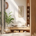 Arandela Parede Meia Lua Madeira E27 Imbuia