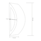 Arandela Parede Meia Lua Madeira E27 Imbuia