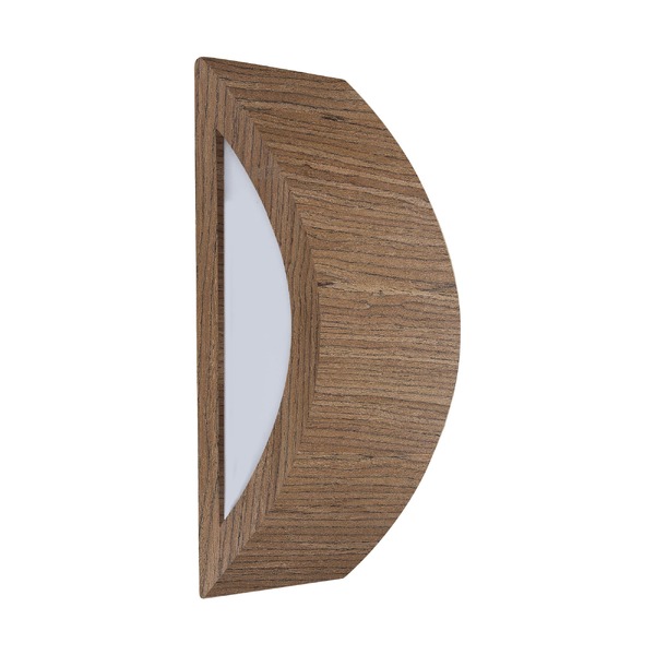 Arandela Parede Meia Lua Madeira E27 Imbuia