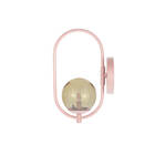 Arandela Parede Online  Rosé Globo De Vidro Ambar