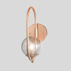 Arandela Parede Online Bronze Globo De Vidro Fumê