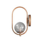 Arandela Parede Online Bronze Globo De Vidro Fumê