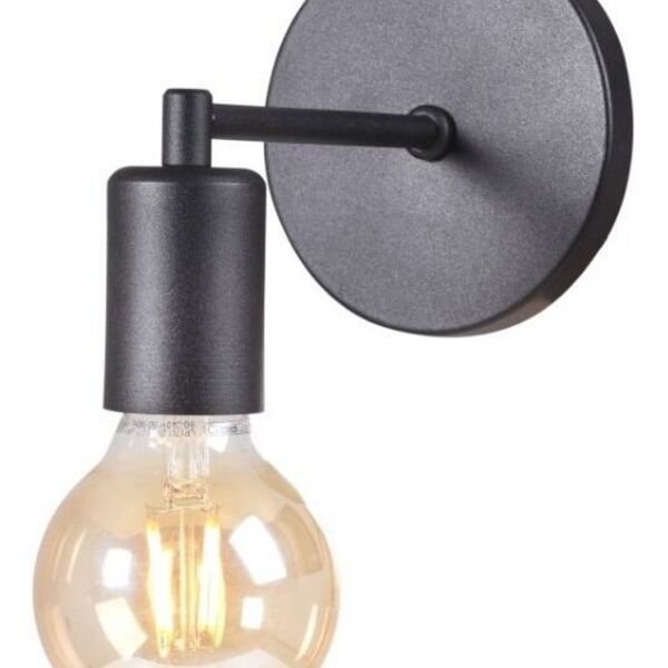 Arandela Parede Retro Preta Antony Lux E27