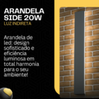Arandela Parede Side Luz Indireta Uso Externo 100cm 20w Ip65