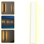 Arandela Parede Side Luz Indireta Uso Externo 100cm 20w Ip65