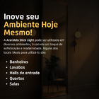 Arandela Parede Stick Light Preto Globo Leitoso 10cm