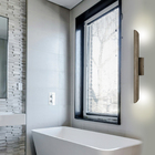 Arandela Parede Tubo Cilindro 2 Fachos Alumínio Bronze 50cm