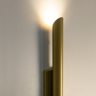 Arandela Parede Tubo Cilindro 2 Fachos Alumínio Dourado 50cm