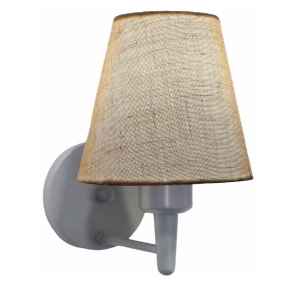 Arandela Parede Vivare Md-2004 Cinza Cúpula Em Tecido - Bivol