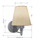 Arandela Parede Vivare Md-2004 Cinza Cúpula Em Tecido - Bivol