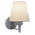 Arandela Parede Vivare Md-2004 Cinza Cúpula Em Tecido - Bivol