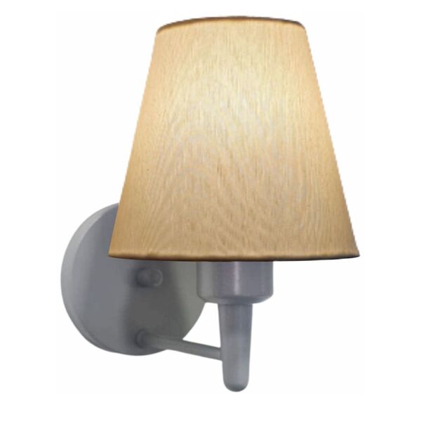 Arandela Parede Vivare Md-2004 Cinza Cúpula Em Tecido - Bivol