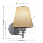 Arandela Parede Vivare Md-2004 Cinza Cúpula Em Tecido - Bivol