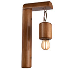 Arandela Pendente Em Madeira Rústica