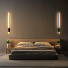 Arandela Perfil Slim Luz Indireta 100cm 22w 3000k Preto