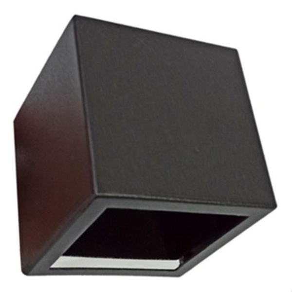 Arandela Pergolado Alumínio 1 Facho Gu10 Bivolt Bl18 Preto