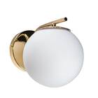 Arandela Petit Poa French Gold E Cúpula Branca Bella Sq005 St