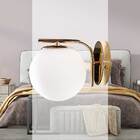 Arandela Petit Poa French Gold E Cúpula Branca Bella Sq005 St