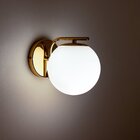 Arandela Petit Poa French Gold E Cúpula Branca Bella Sq005 St