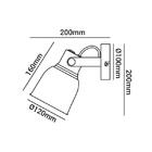 Arandela Pixar Grafite Opus Para 1 Lâmpada E27 Para Salas E Q