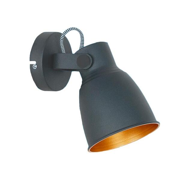 Arandela Pixar Grafite Opus Para 1 Lâmpada E27 Para Salas E Q