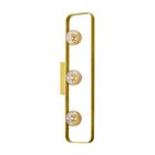 Arandela/plafon Aruna Ouro Ambar Zr095 80cm + 3x Led G9 Bf St