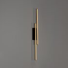 Arandela Plafon Bella Tec Preto 78x18x6cm 20w 3000k 1350lm Gd