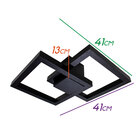 Arandela Plafon Led 50w 41x41cm Luz Direta ou Indireta Preto