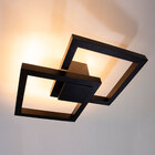 Arandela Plafon Led 50w 41x41cm Luz Direta ou Indireta Preto