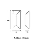 Arandela Planos Aço 30cm 2 Lâmpadas E27 Germany Corten