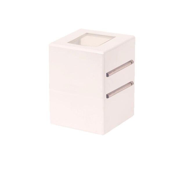 Arandela Policarbonato 4 Aletas 2 Fachos Abertos G9 Branca, O