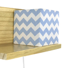 Arandela Prateleira Pinus Cubinho Azul Quarto Bebê Infantil