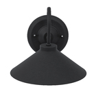 Arandela Preta Alumínio IP20 Chápeu Emalustres