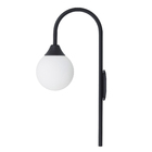 Arandela Preta Alumínio com 1 Globo IP44 A-101 Ideal Iluminação