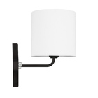 Arandela Preta De Cupula Cilíndrica Branca