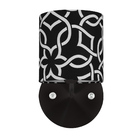 Arandela Preta De Cupula Cilíndrica Elos Preto