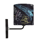 Arandela Preta De Cupula Cilíndrica Giz