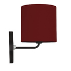 Arandela Preta De Cupula Cilíndrica Vermelha