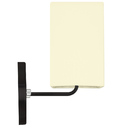 Arandela Preta De Cupula Quadrada Bege