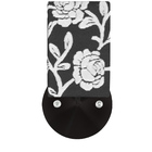 Arandela Preta De Cupula Quadrada Floral Prata