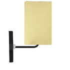 Arandela Preta De Cupula Quadrada Shantung Dourado