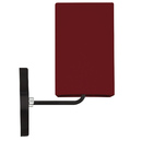 Arandela Preta De Cupula Quadrada Vermelho