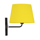 Arandela Preta De Cupula Tradicional Amarela