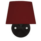 Arandela Preta De Cupula Tradicional Vermelha