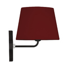 Arandela Preta De Cupula Tradicional Vermelha