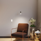 Arandela de Parede Preta e Cromada Alumínio Ringa Inspire