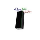 Arandela Preta Efeito 2 Fachos Duo Led 5w 3000k Ip65 Ds9838 S