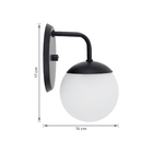 Arandela Preta G9 Alumínio 1 Lâmpada IP20 Globe Haste Pantoja & Carmona